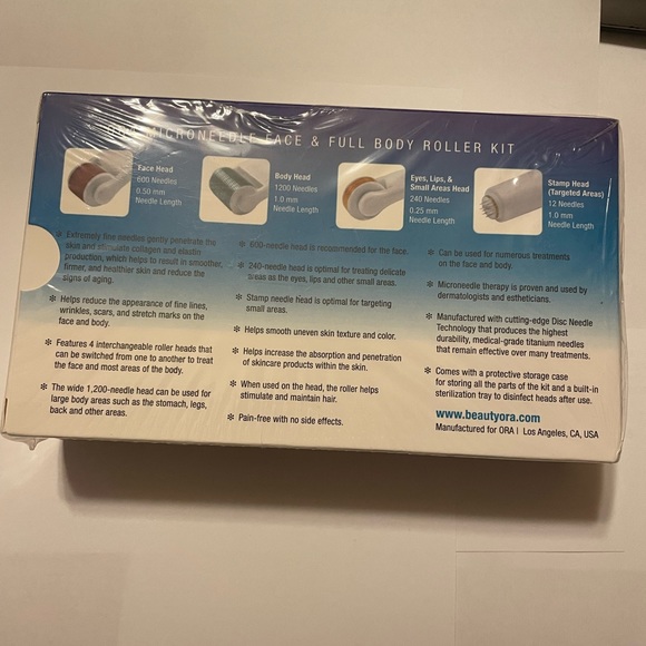 ORA Microneedle Face & Full Body Roller Kit (5 piece kit) - Picture 2 of 10